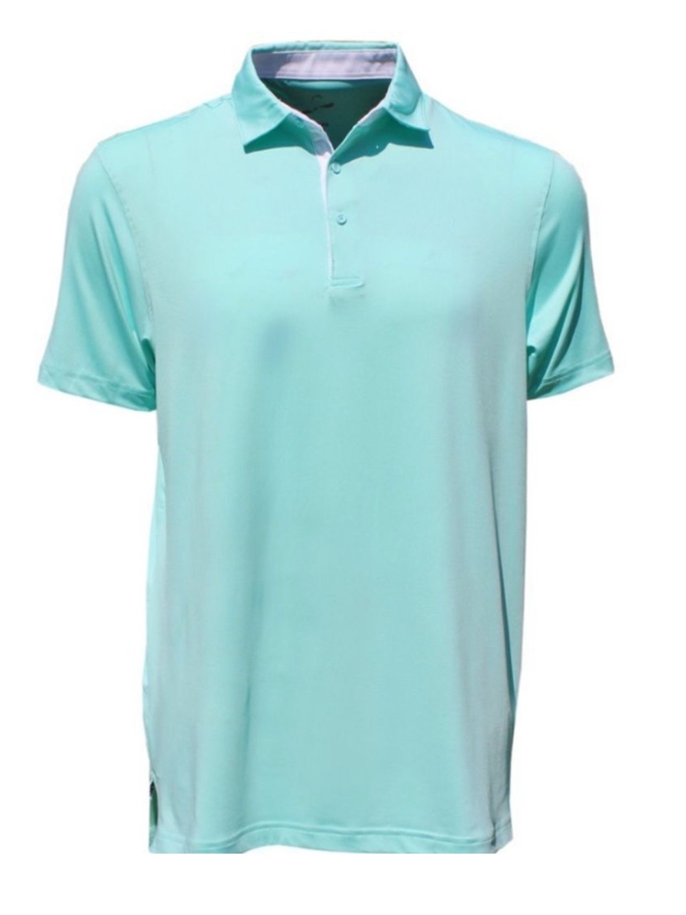 Head Men's Solid Performance Polo Golf Shirt White Ocean Blue UV Stretch NWT